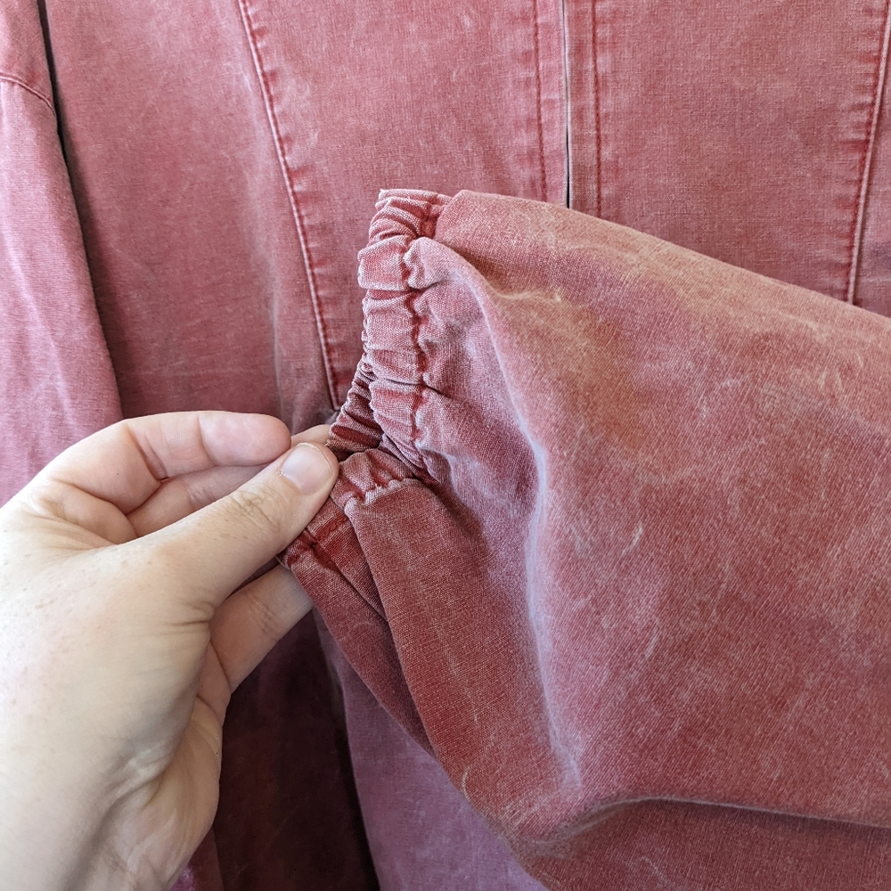 Vintage 90s/Y2K Anorak Distressed Wash Quarter Zip Pull Over Jacket - Picture 6 of 11